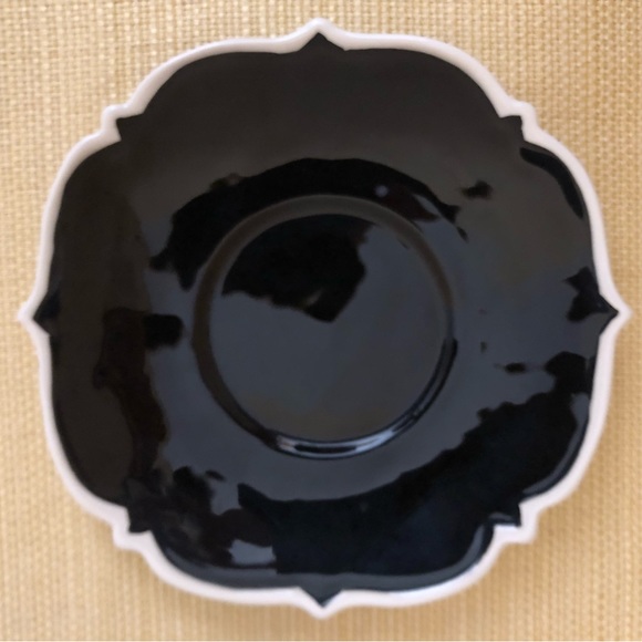 BLUE SKY CLAYWORKS Ceramic Owl Cup & Saucer Set Black/White Halloween~RARE~NWT - Picture 3 of 7